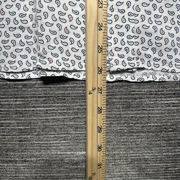 Age Of Wisdom Shirt Men's Small White Paisley Short Sleeve Button Up Modal - Picture 7 of 13